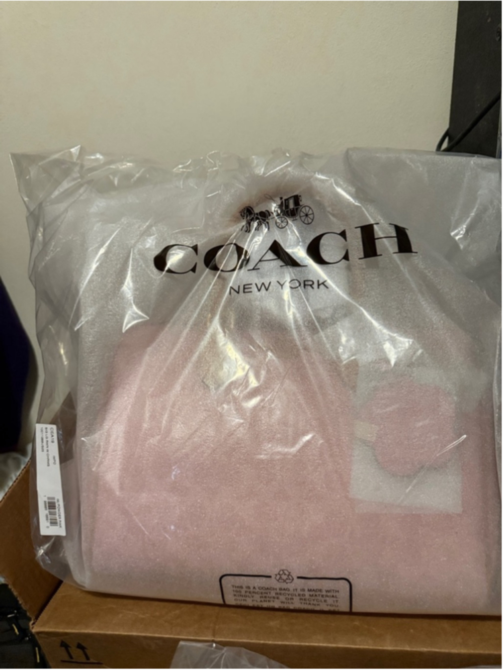 NEW Authentic Coach Large Rowan Satchel In Pink Signature Canvas With Charms NWT - Picture 11 of 12
